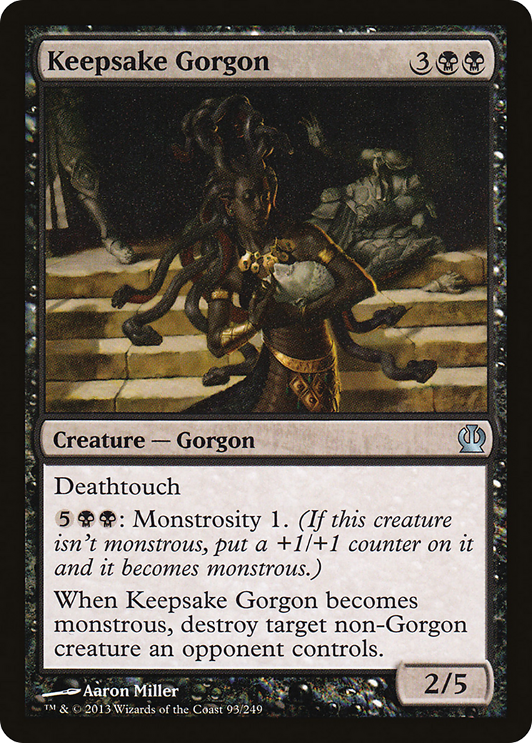 Keepsake Gorgon (THS-093) [Theros] Foil