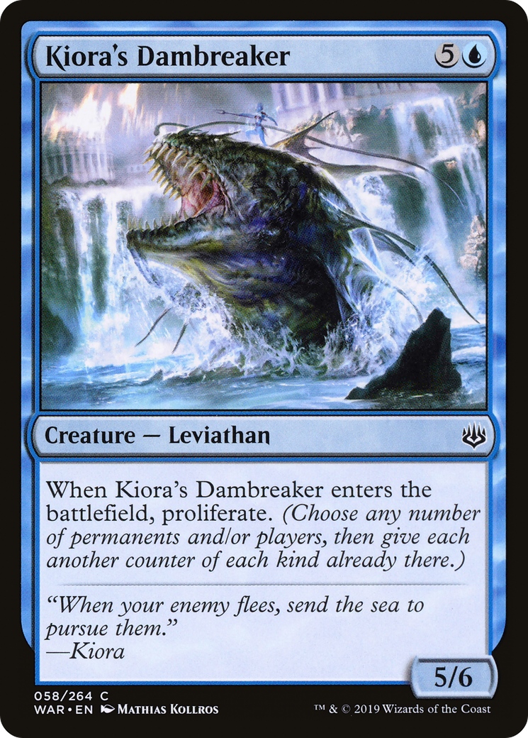 Kiora's Dambreaker (WAR-058) [War of the Spark] Foil