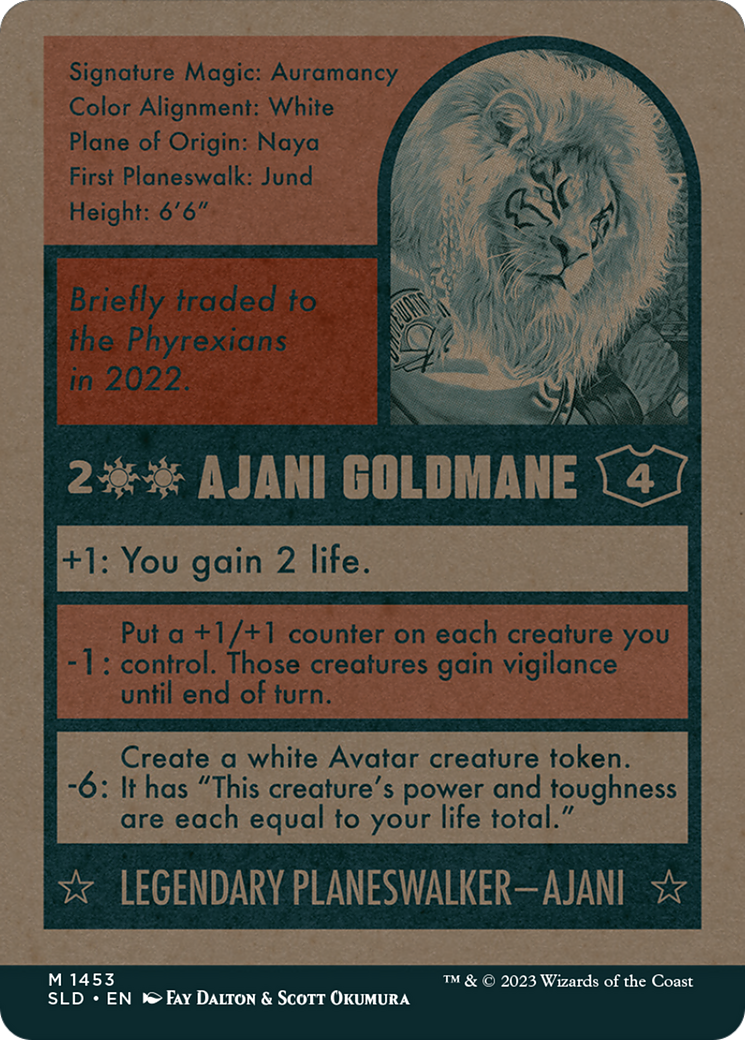 Ajani Goldmane (SLD-1453) (Borderless) [Secret Lair Drop] Foil