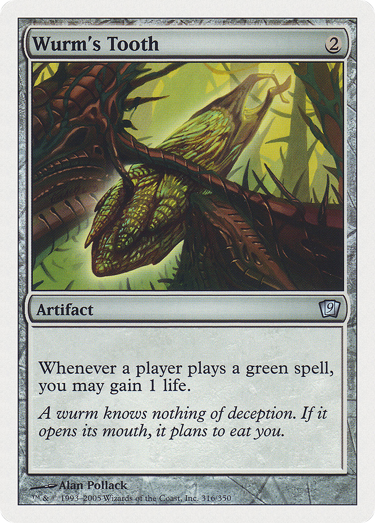 Wurm's Tooth (9ED-316) [9th Edition] Foil