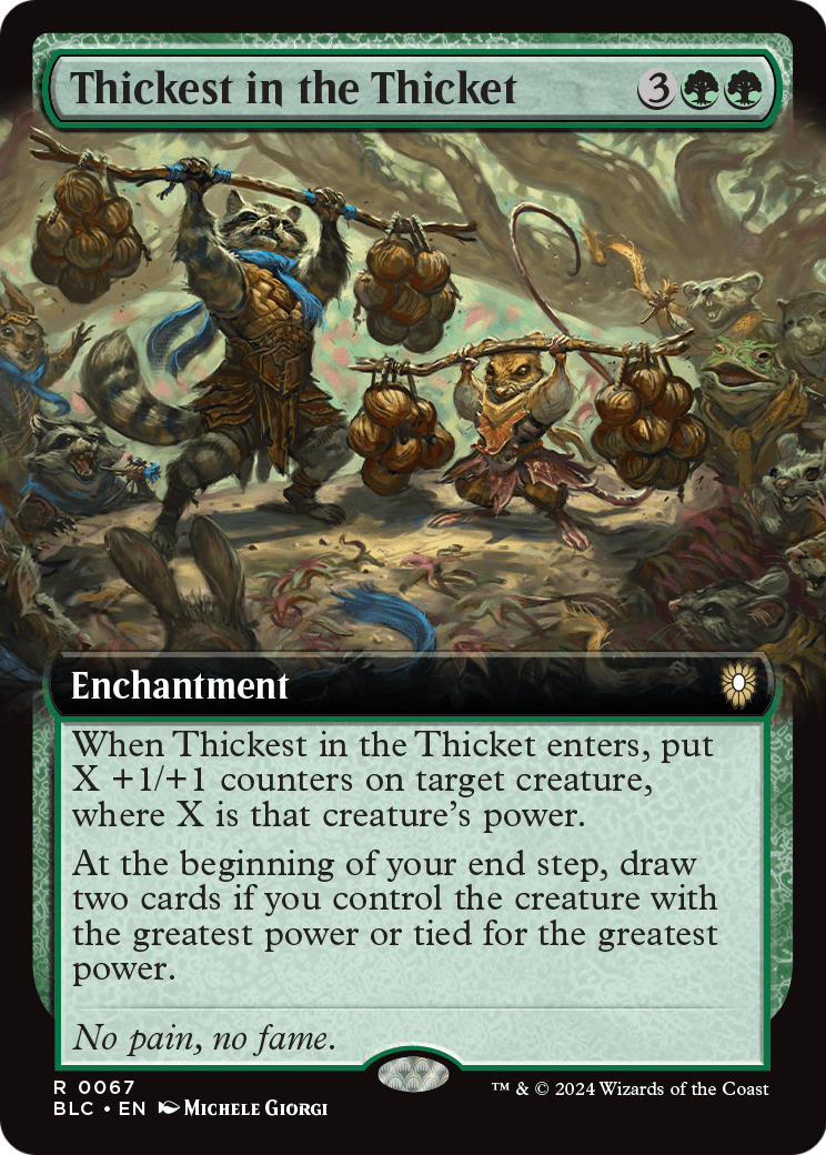 Thickest in the Thicket (Extended Art) (BLC-067) [Bloomburrow Commander]