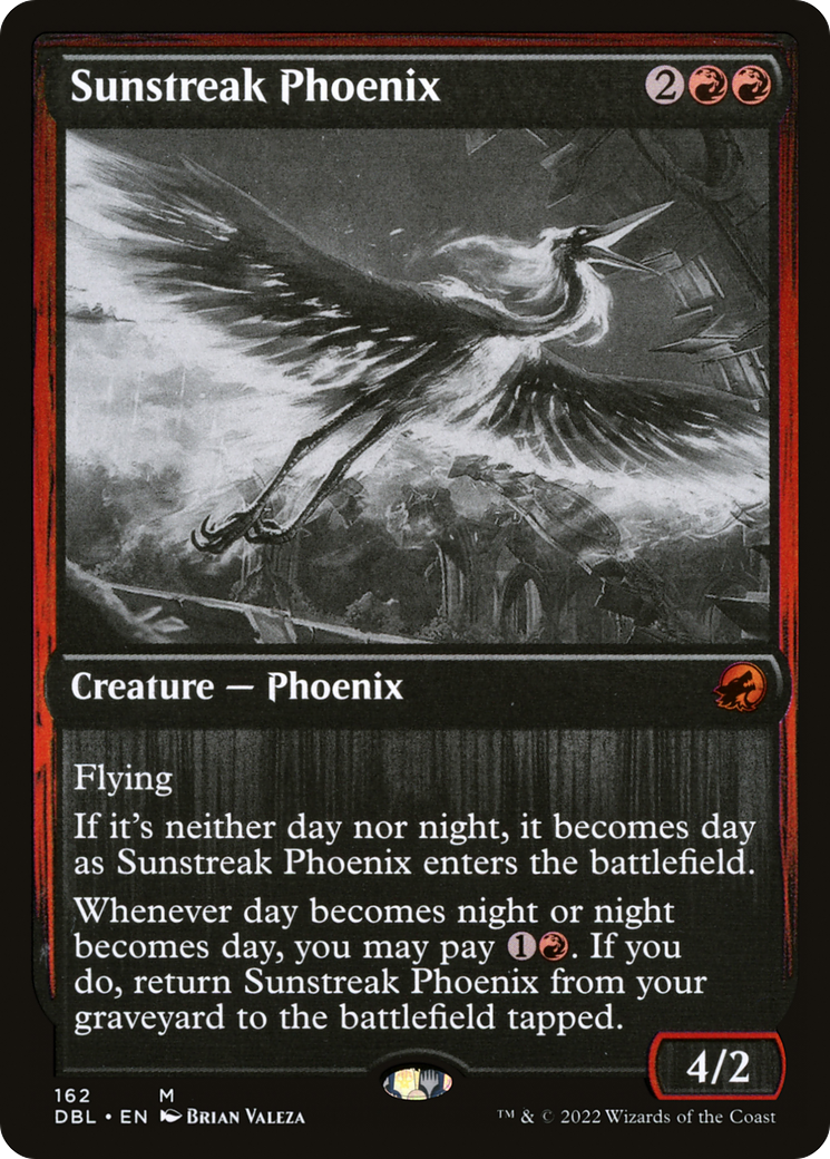 Sunstreak Phoenix (DBL-162) [Innistrad: Double Feature] Foil