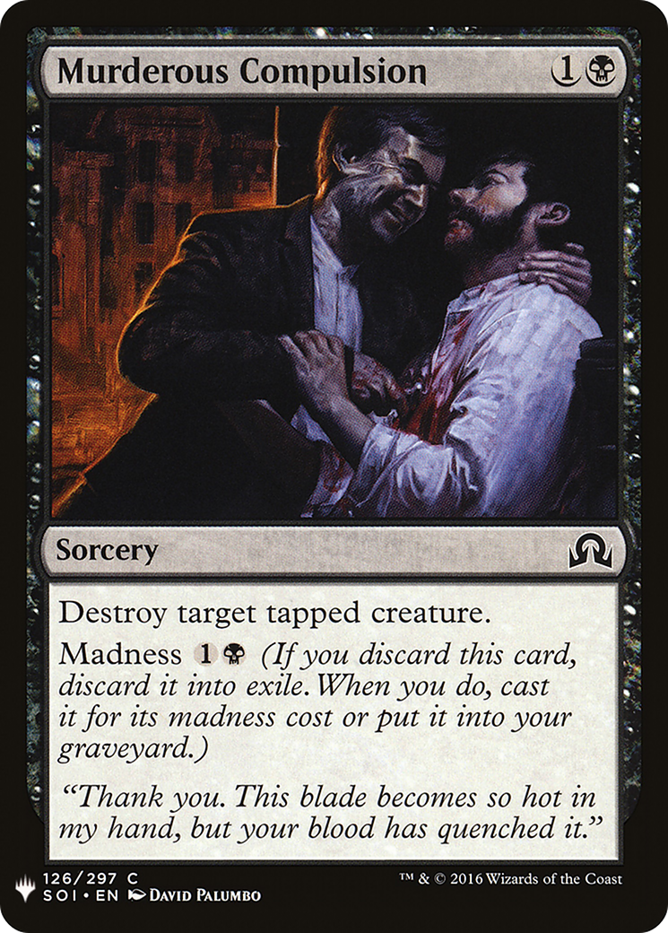 Murderous Compulsion (LIST-SOI-126) [The List]
