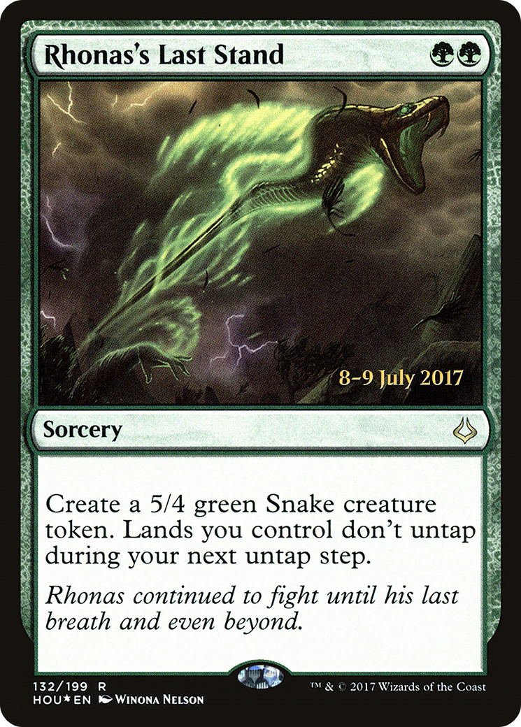 Rhonas's Last Stand (PRE-132S) [Hour of Devastation Promos] Foil