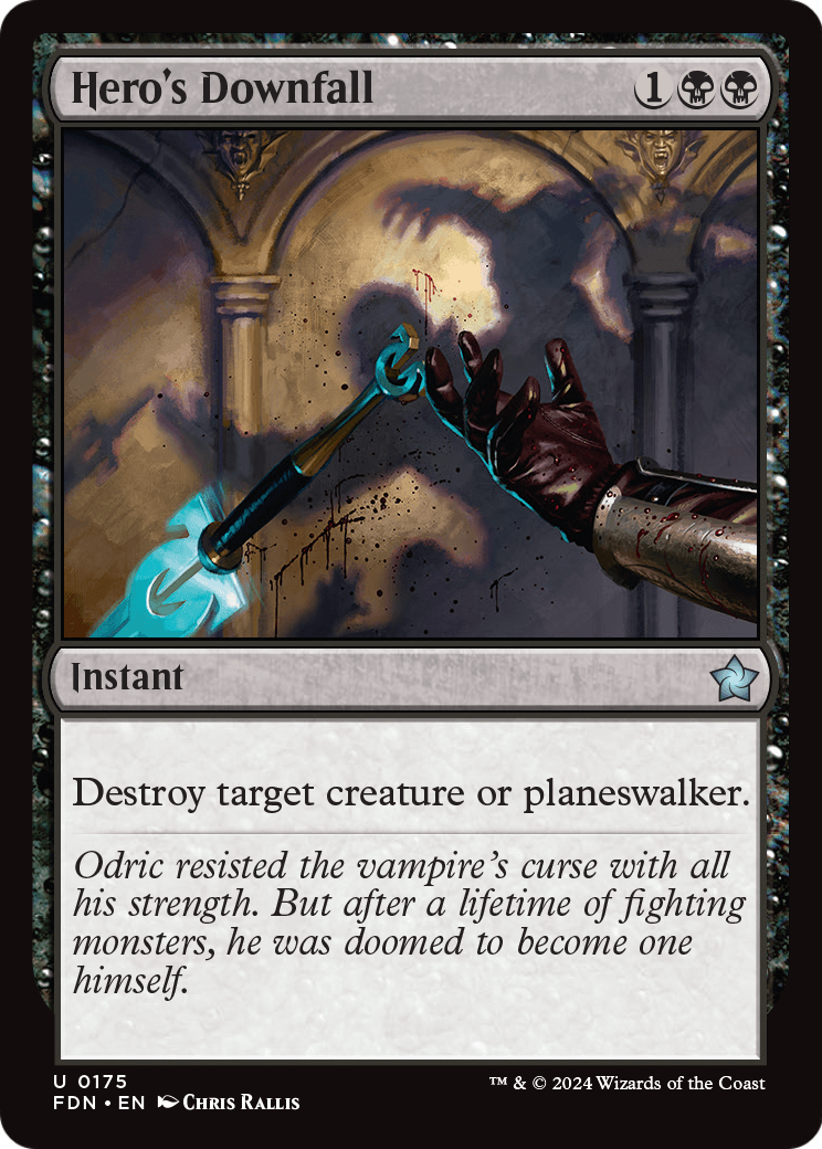 Hero's Downfall (FDN-175) [Foundations] Foil