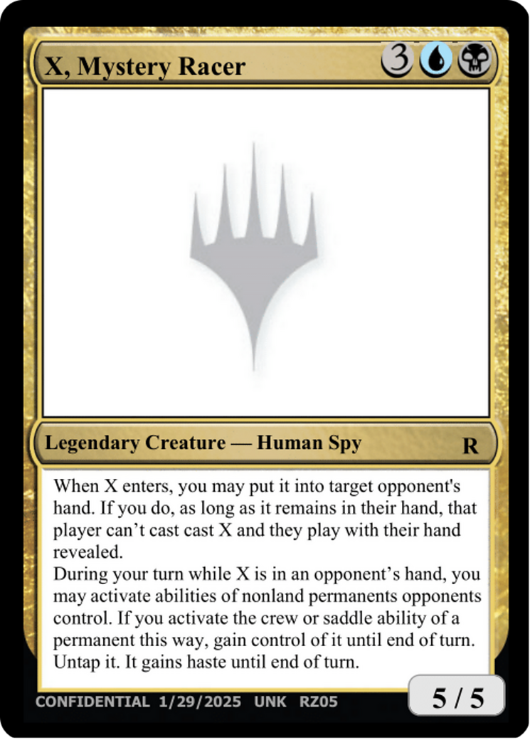 X, Mystery Racer [Un-Known Event Playtest Cards]