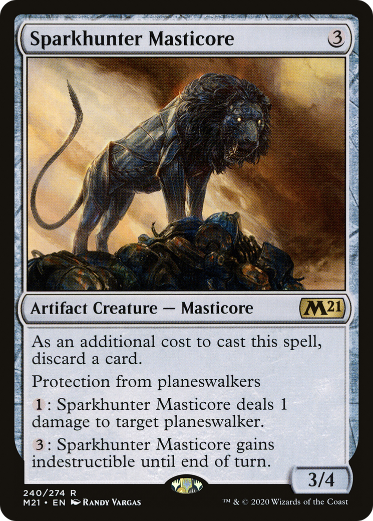 Sparkhunter Masticore (M21-240) [Core Set 2021] Foil