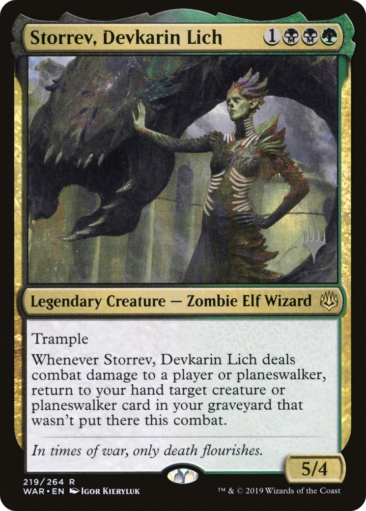 Storrev, Devkarin Lich (PPELD-219) [Promo Pack: War of the Spark Promos] Foil