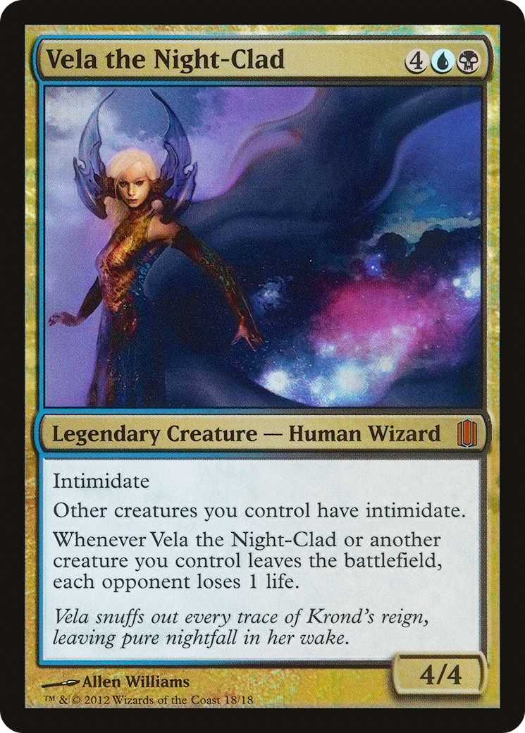 Vela the Night-Clad (CM1-018) [Commander's Arsenal] Foil