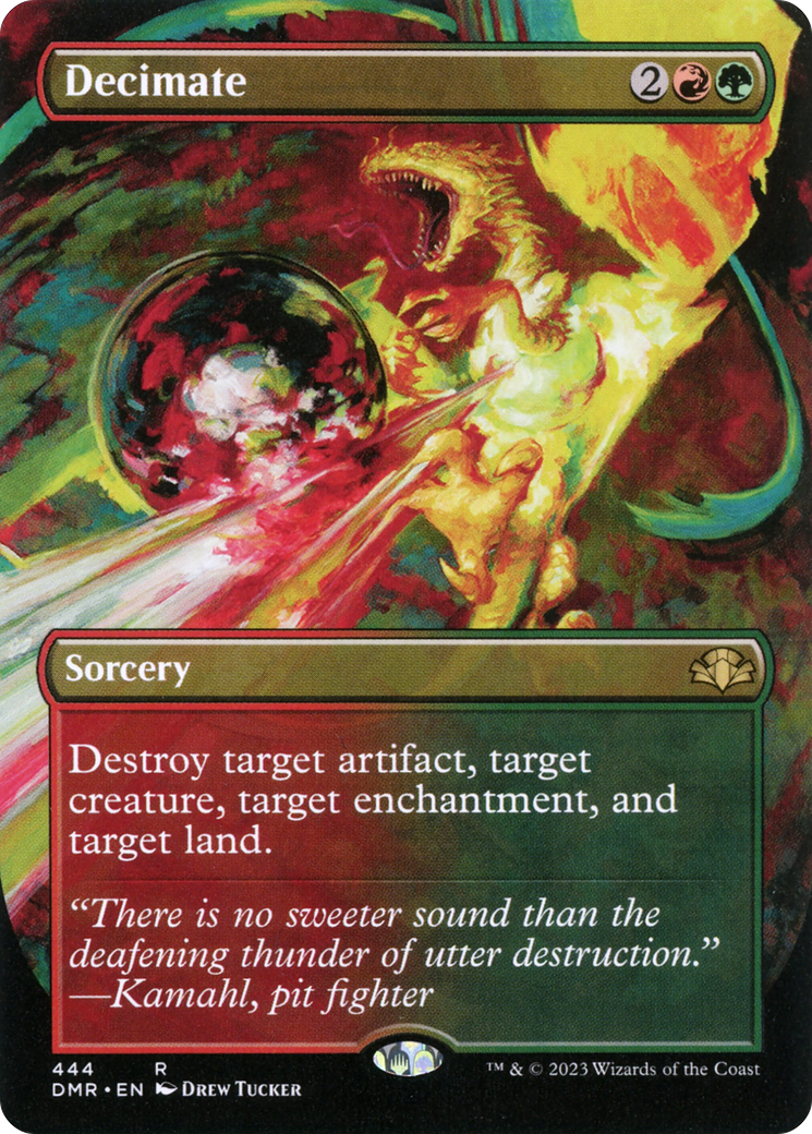 Decimate (Borderless) (DMR-444) [Dominaria Remastered] Foil