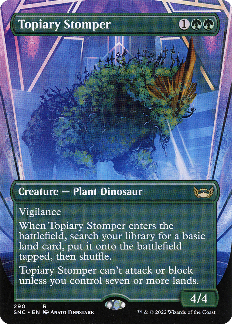 Topiary Stomper (Borderless) (SNC-290) [Streets of New Capenna] Foil