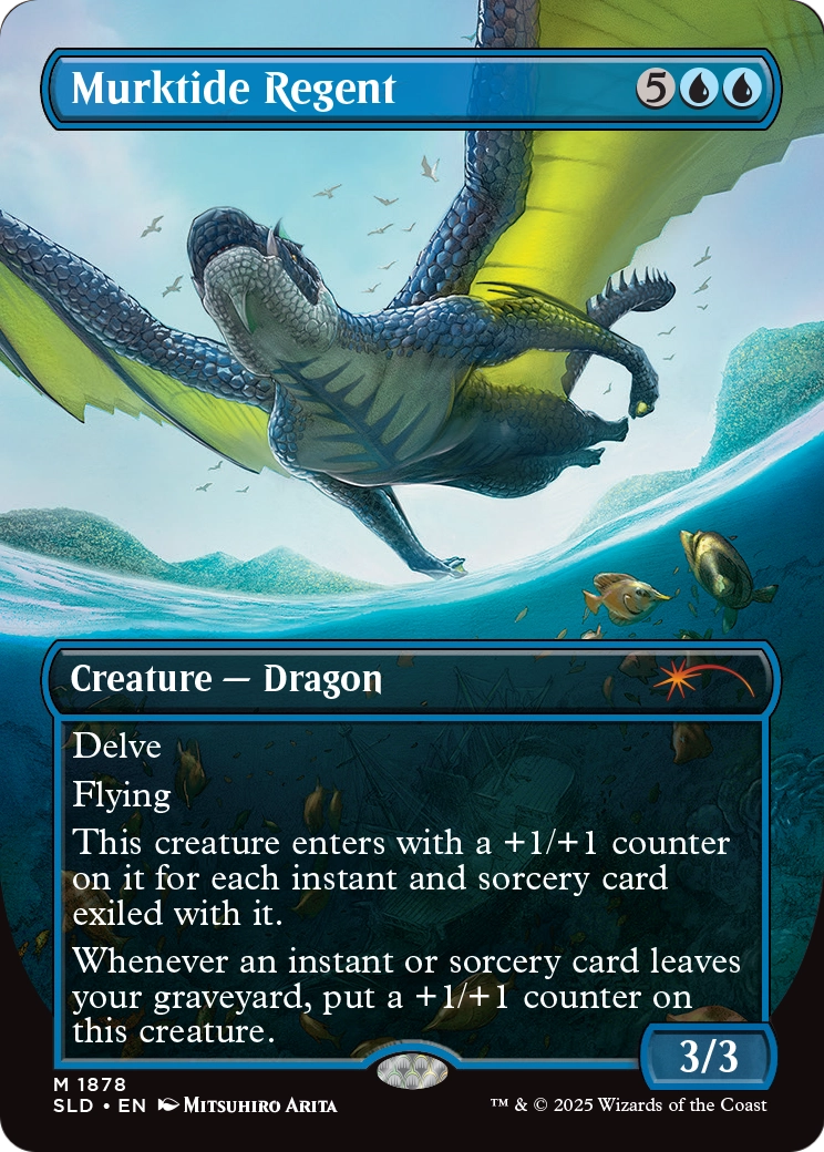 Murktide Regent (SLD-1878) (Borderless) [Secret Lair Drop] Foil