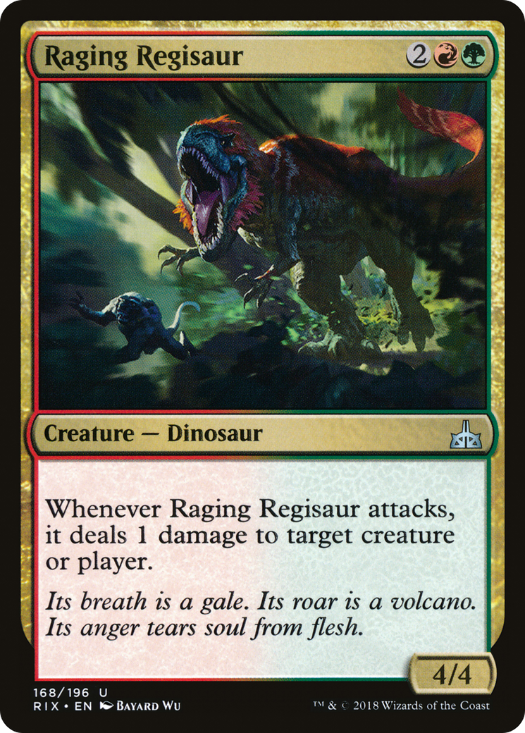 Raging Regisaur (RIX-168) [Rivals of Ixalan] Foil