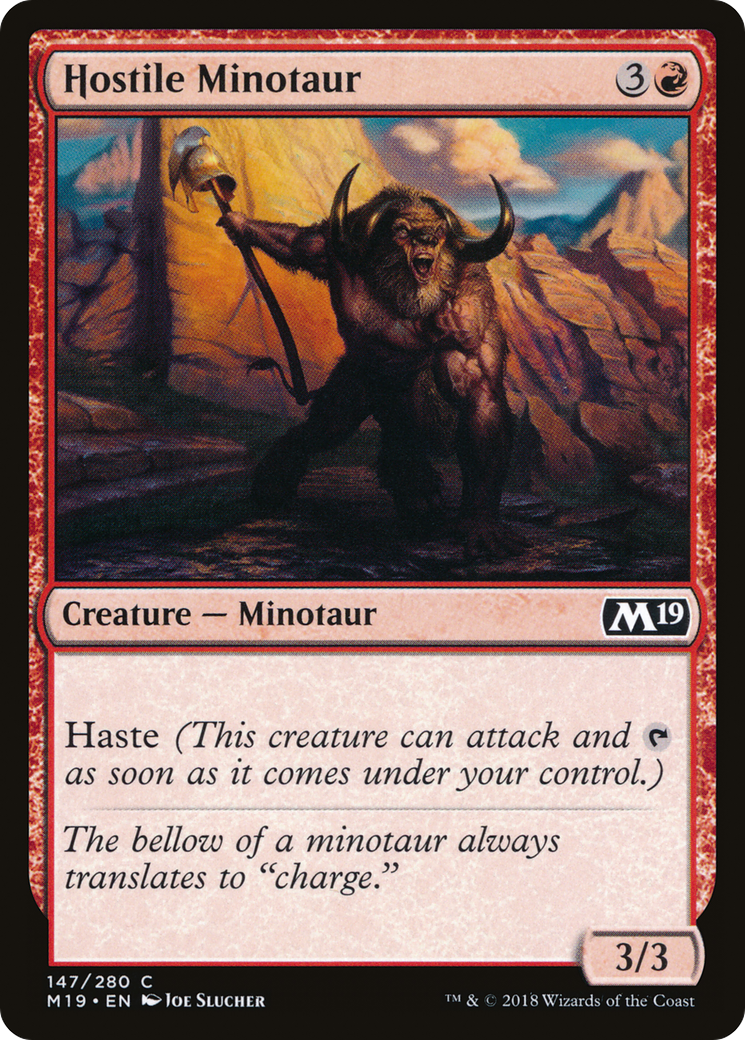 Hostile Minotaur (M19-147) [Core Set 2019]