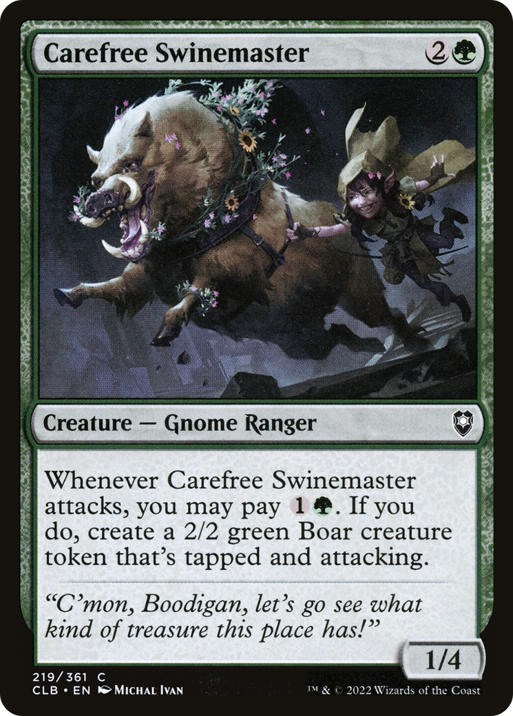 Carefree Swinemaster (CLB-219) [Commander Legends: Battle for Baldur's Gate] Foil