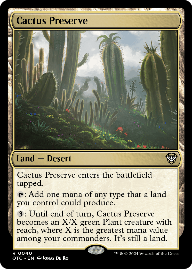 Cactus Preserve (OTC-040) [Outlaws of Thunder Junction Commander]