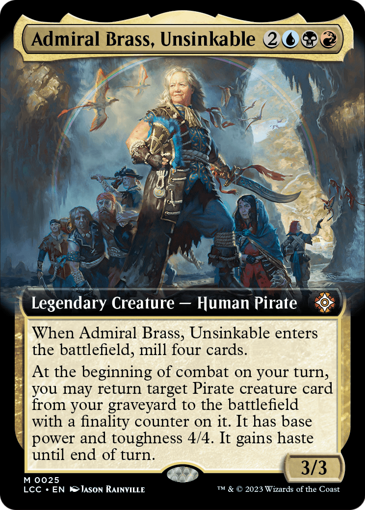 Admiral Brass, Unsinkable (Extended Art) (LCC-025) [The Lost Caverns of Ixalan Commander] Foil