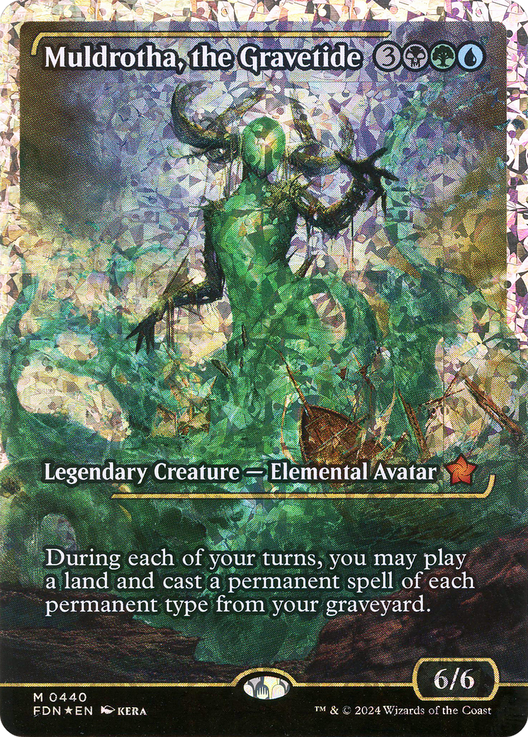 Muldrotha, the Gravetide (Showcase) (Fracture Foil) (FDN-440) [Foundations] Foil
