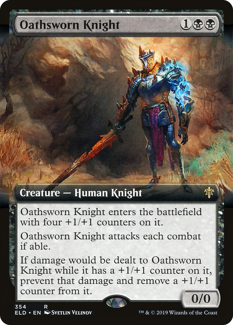 Oathsworn Knight (Extended Art) (ELD-354) [Throne of Eldraine] Foil