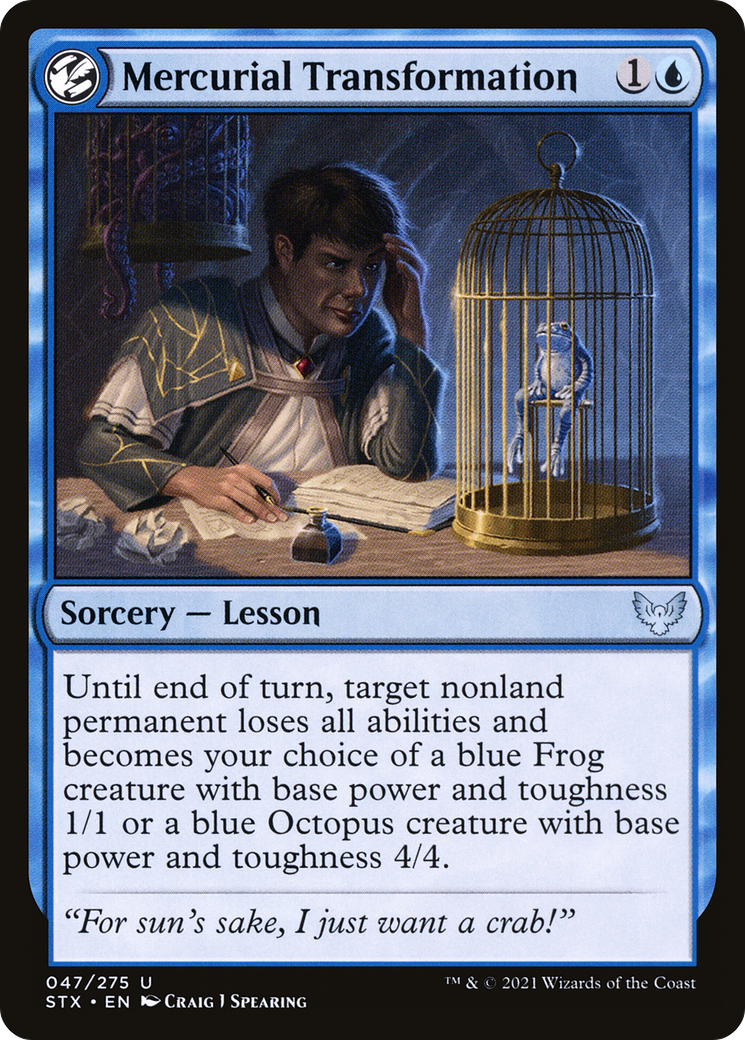 Mercurial Transformation (STX-047) [Strixhaven: School of Mages] Foil