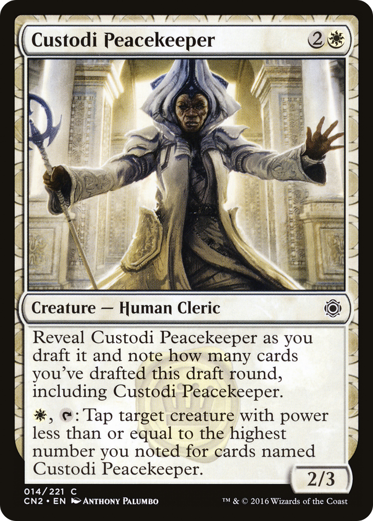 Custodi Peacekeeper (CN2-014) [Conspiracy: Take the Crown] Foil
