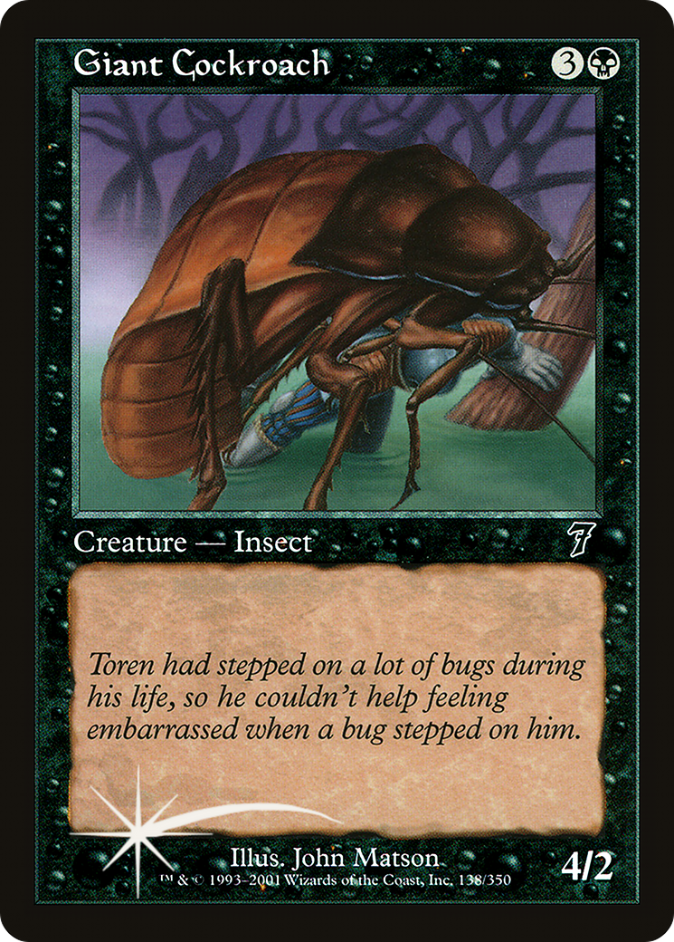 Giant Cockroach (7ED-138★) [7th Edition] Foil