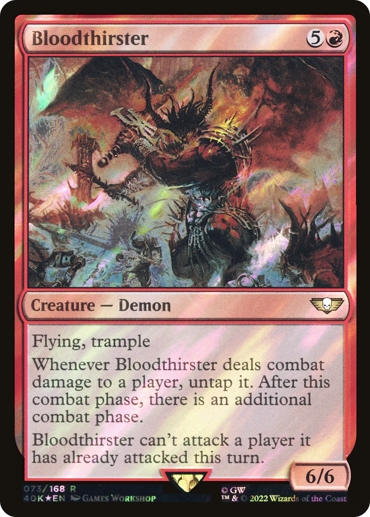 Bloodthirster (Surge Foil) (40K-073) [Warhammer 40,000 Commander] Foil