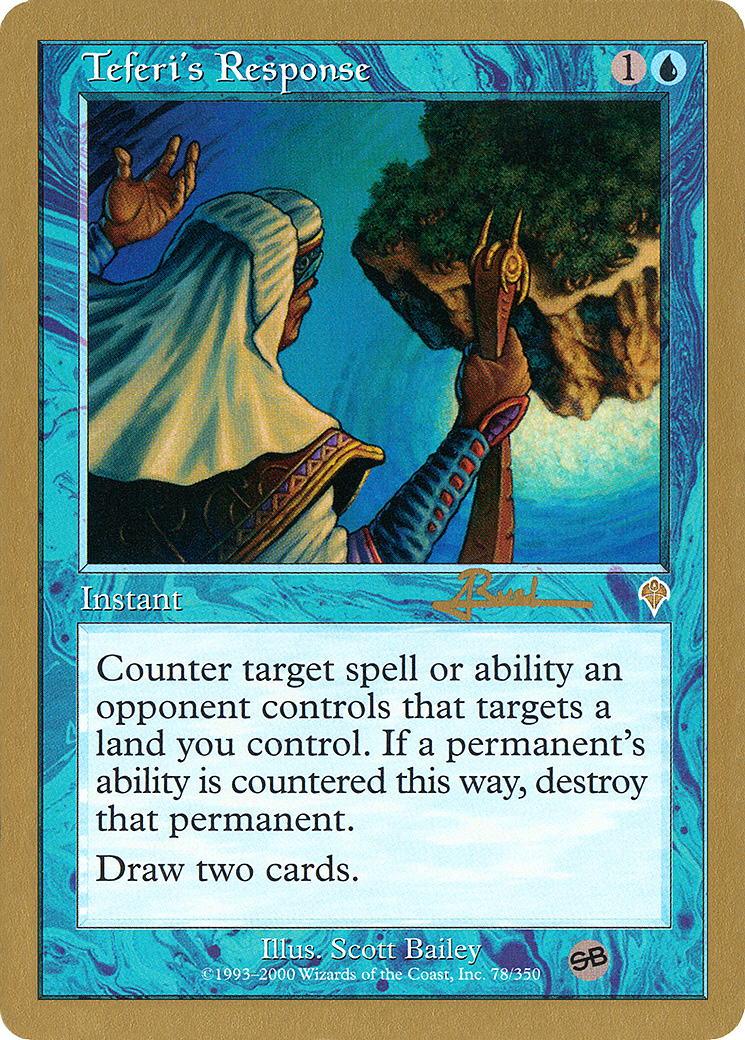 Teferi's Response - 2001 Antoine Ruel (INV) (SB) [World Championship Decks 2001]