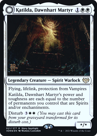 Katilda, Dawnhart Martyr (PRE-021) [Innistrad: Crimson Vow Promos] Foil