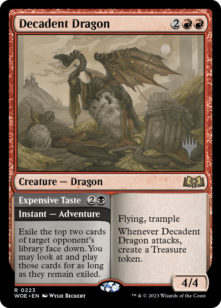 Decadent Dragon (PPWOE-223) [Promo Pack: Wilds of Eldraine Promos]
