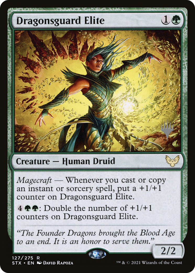Dragonsguard Elite (PPSTX-127) [Promo Pack: Strixhaven: School of Mages Promos] Foil