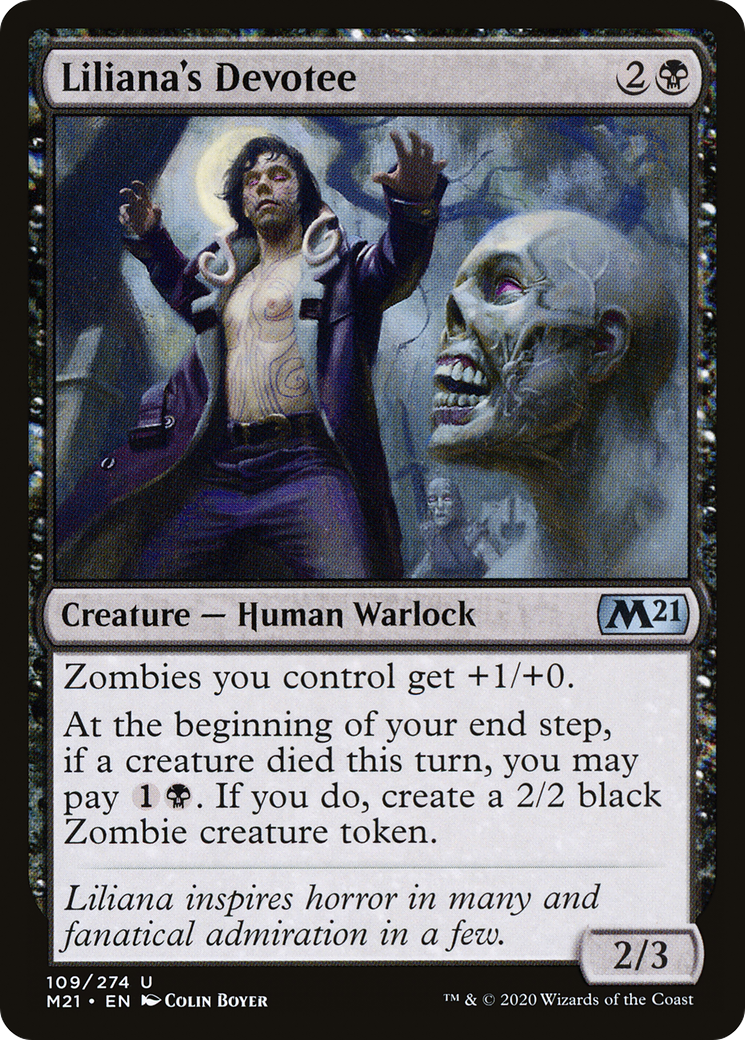 Liliana's Devotee (M21-109) [Core Set 2021] Foil