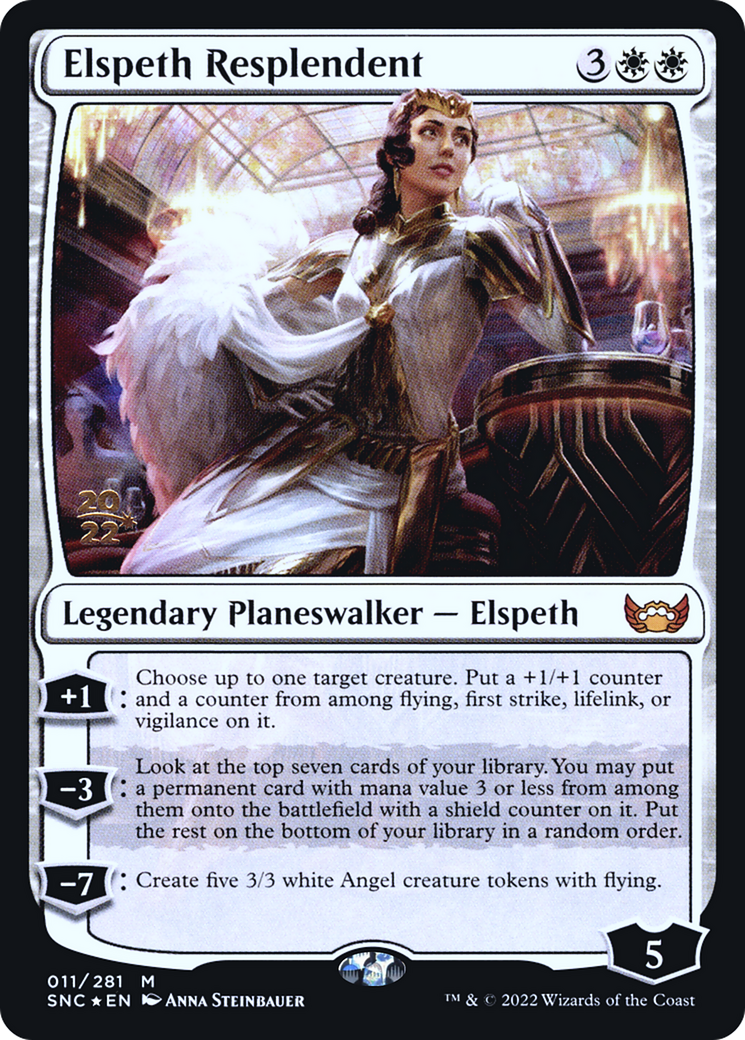 Elspeth Resplendent (PRE-011) [Streets of New Capenna Promos] Foil