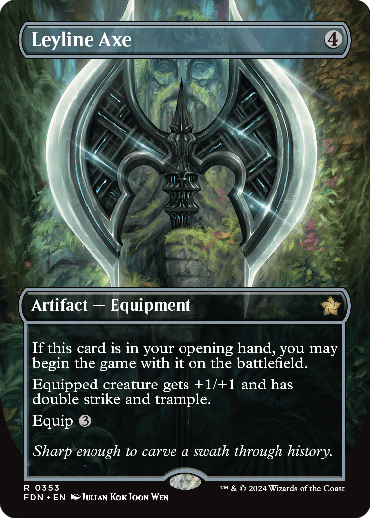 Leyline Axe (Borderless) (FDN-353) [Foundations]