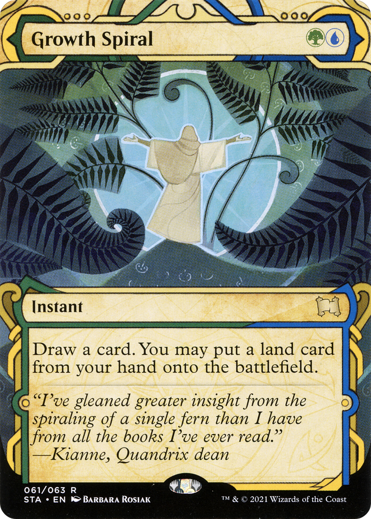 Growth Spiral (STA-061) (Showcase) (Borderless) [Strixhaven Mystical Archive] Foil