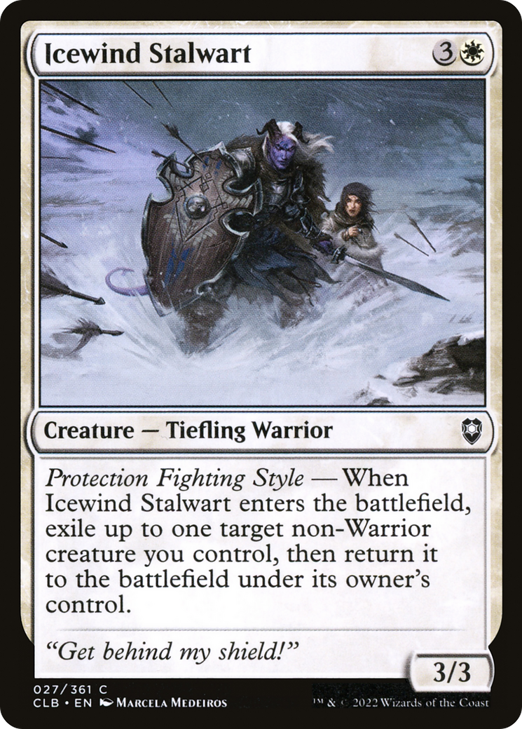 Icewind Stalwart (CLB-027) [Commander Legends: Battle for Baldur's Gate] Foil