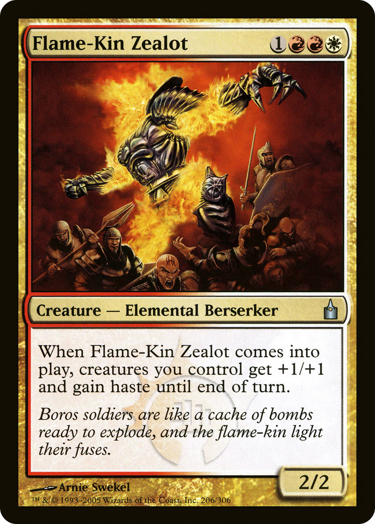 Flame-Kin Zealot (RAV-206) [Ravnica: City of Guilds] Foil