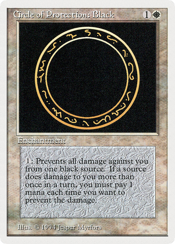 Circle of Protection: Black (SUM-009) [Summer Magic / Edgar]