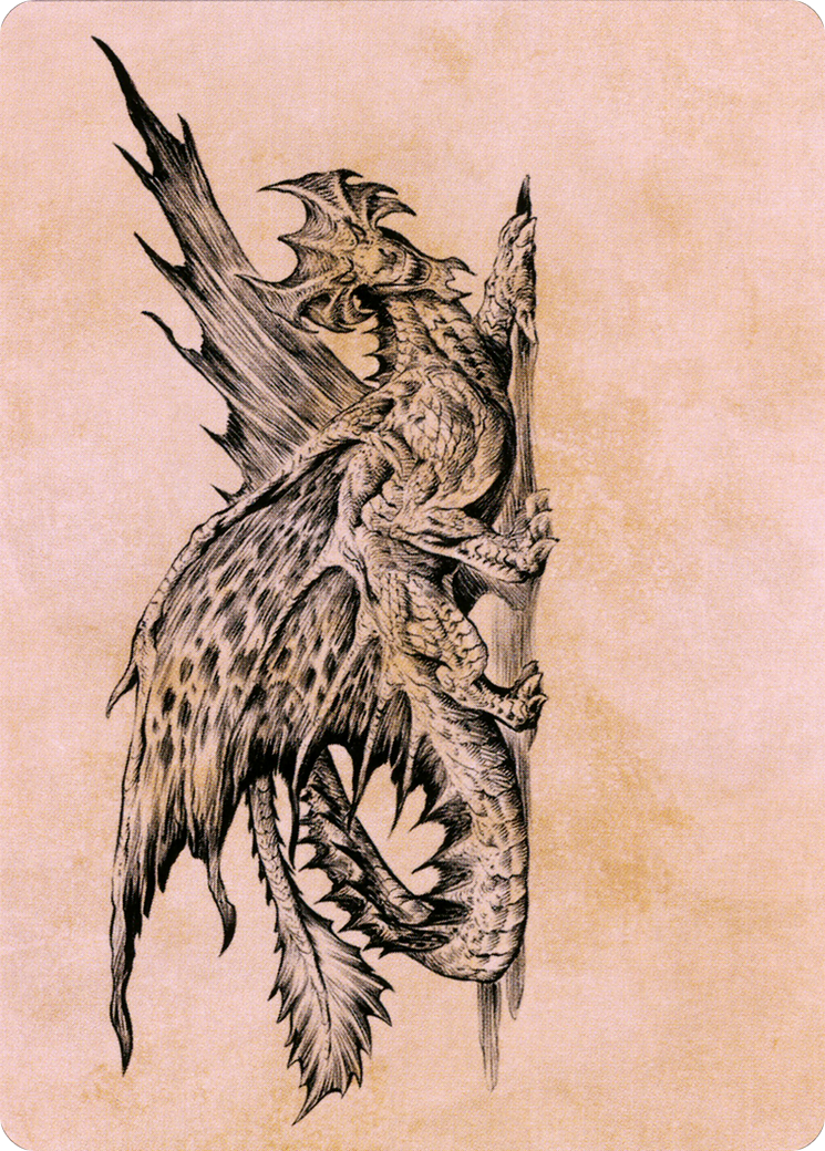 Ancient Brass Dragon // Ancient Brass Dragon (ACLB-049) (Borderless) [Battle for Baldur's Gate Art Series]