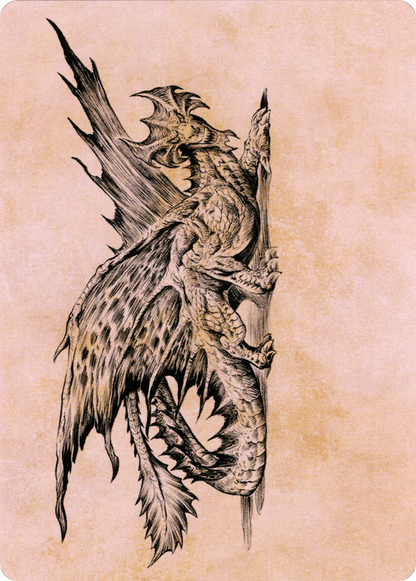 Ancient Brass Dragon // Ancient Brass Dragon (ACLB-049) (Borderless) [Battle for Baldur's Gate Art Series]