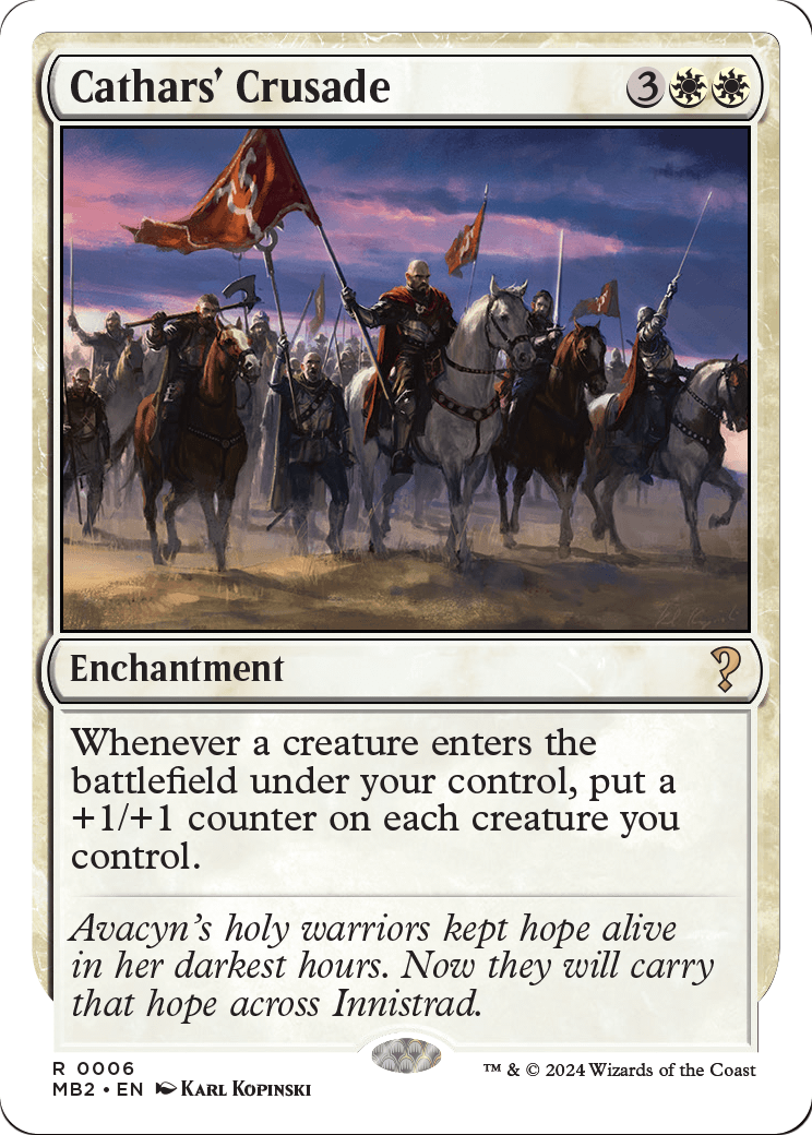 Cathars' Crusade (White Border) (MB2-006) [Mystery Booster 2]