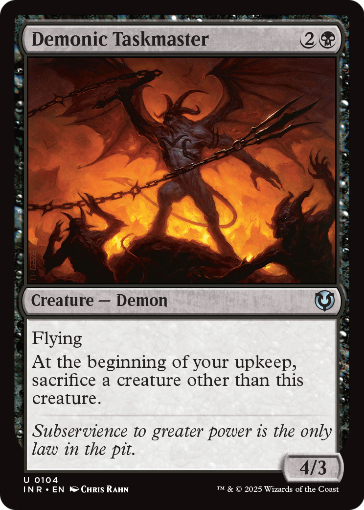 Demonic Taskmaster (INR-104) [Innistrad Remastered] Foil