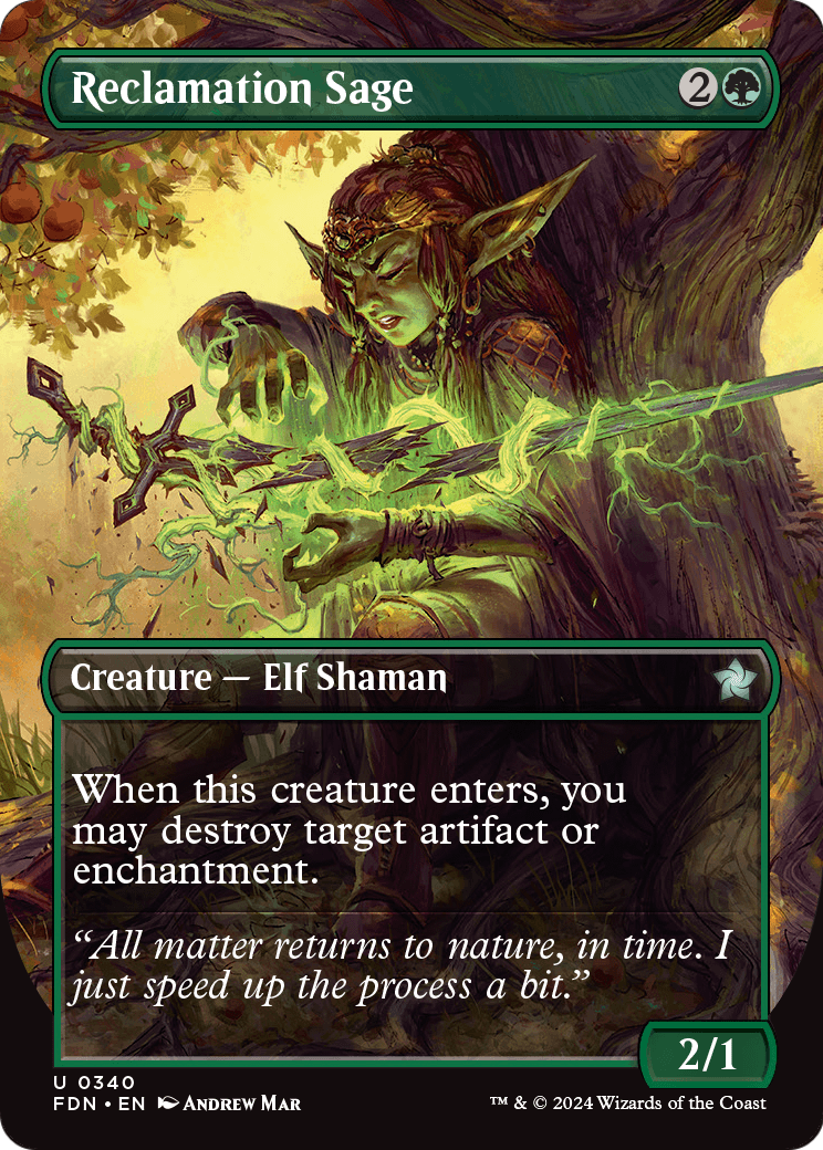 Reclamation Sage (Borderless) (FDN-340) [Foundations] Foil