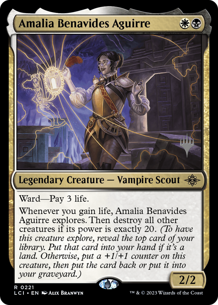 Amalia Benavides Aguirre (PPLCI-221) [Promo Pack: The Lost Caverns of Ixalan Promos] Foil
