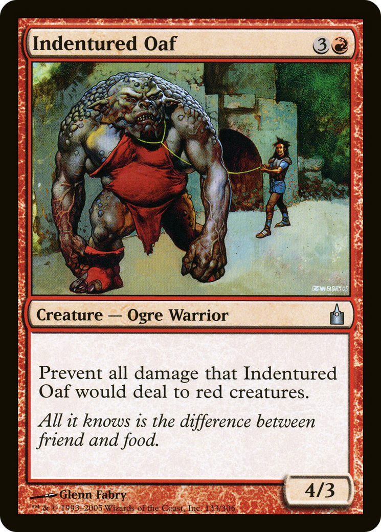 Indentured Oaf (RAV-133) [Ravnica: City of Guilds]