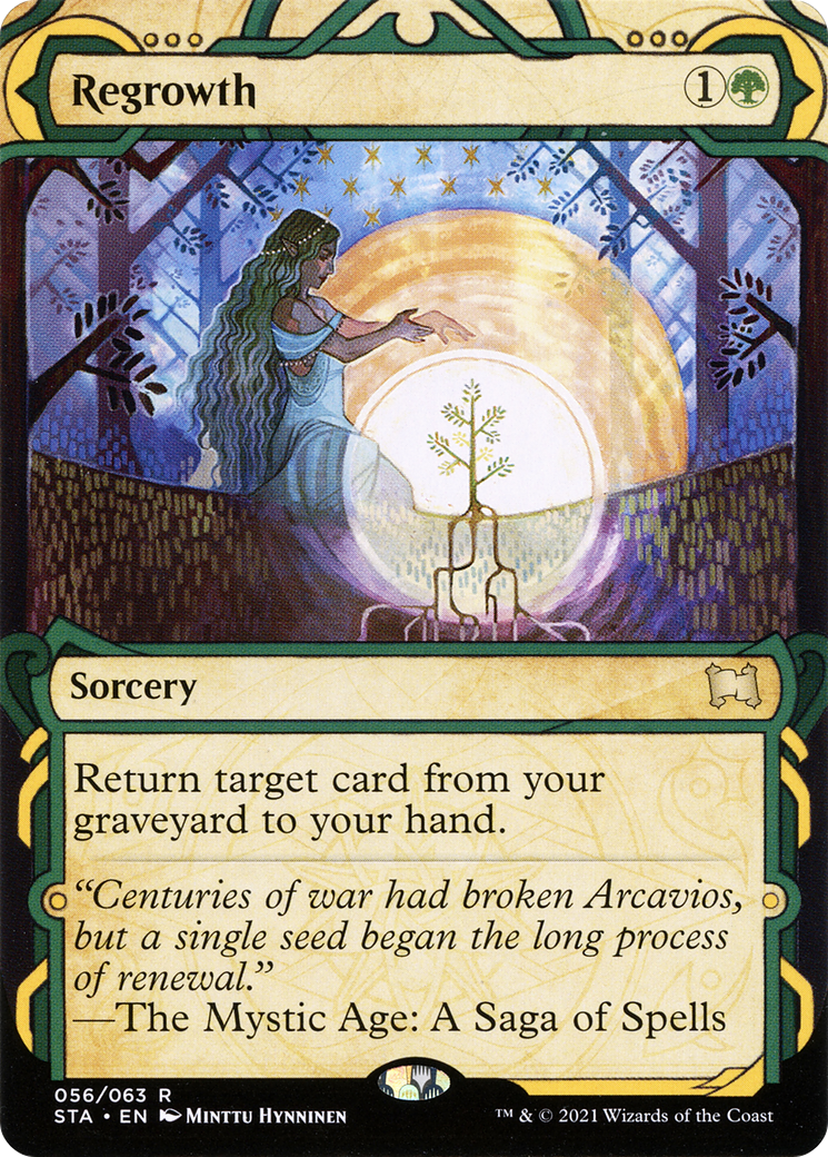 Regrowth (STA-056) (Showcase) (Borderless) [Strixhaven Mystical Archive] Foil