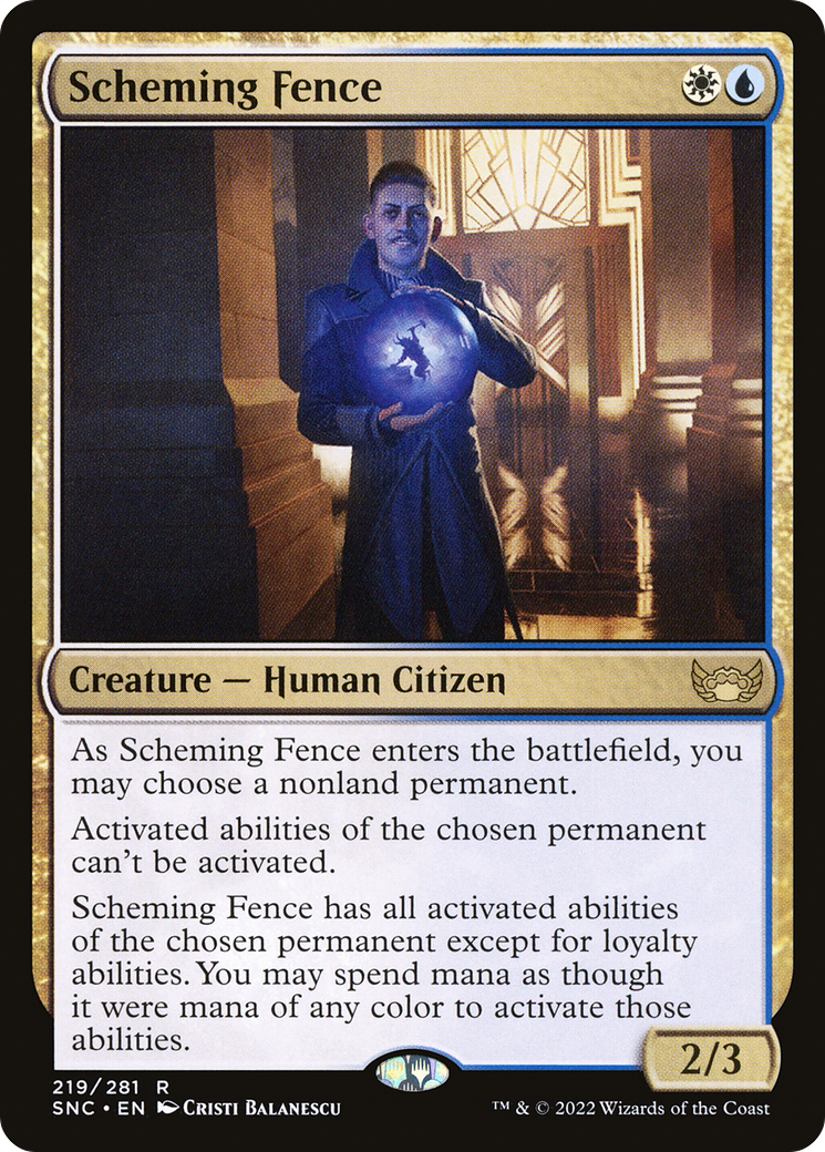 Scheming Fence (SNC-219) [Streets of New Capenna] Foil