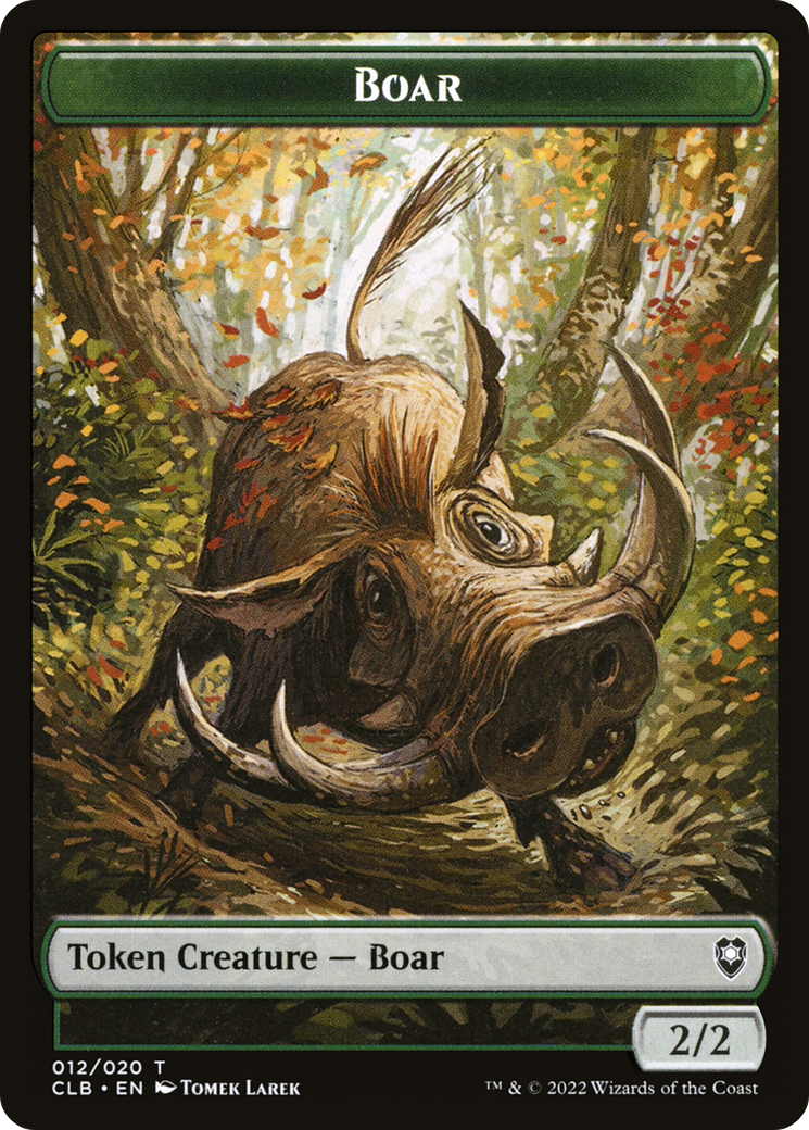 Boar Token (CLB-012) [Battle for Baldur's Gate Tokens]