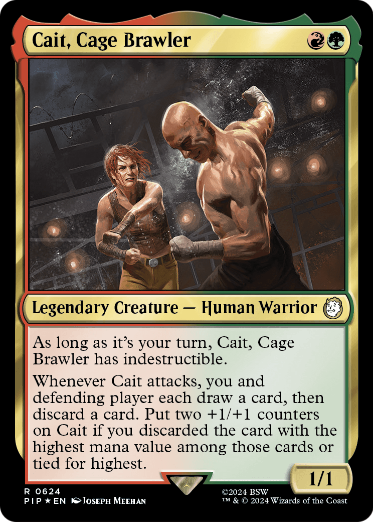 Cait, Cage Brawler (Surge Foil) (PIP-624) [Fallout] Foil