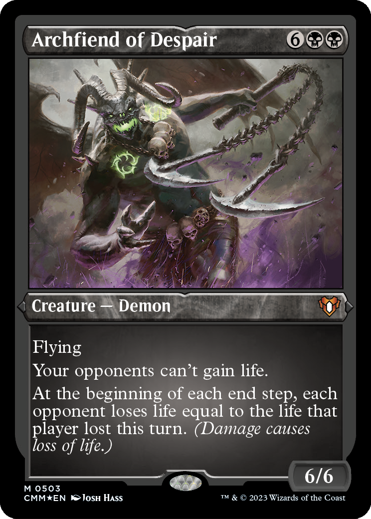 Archfiend of Despair (Foil Etched) (CMM-503) [Commander Masters] Foil